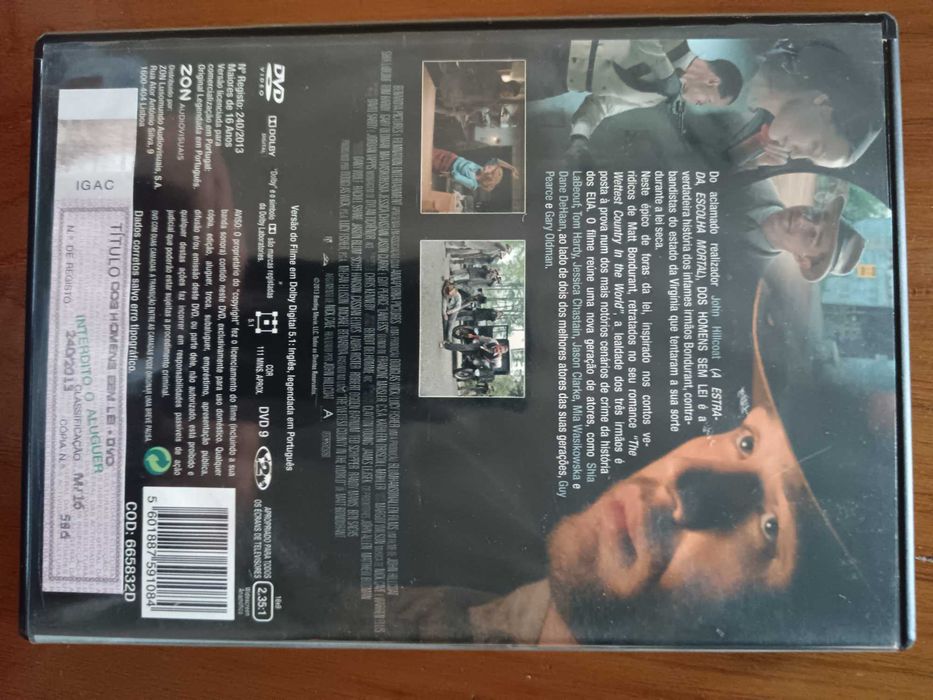 filme dvd original - dos homens sem lei