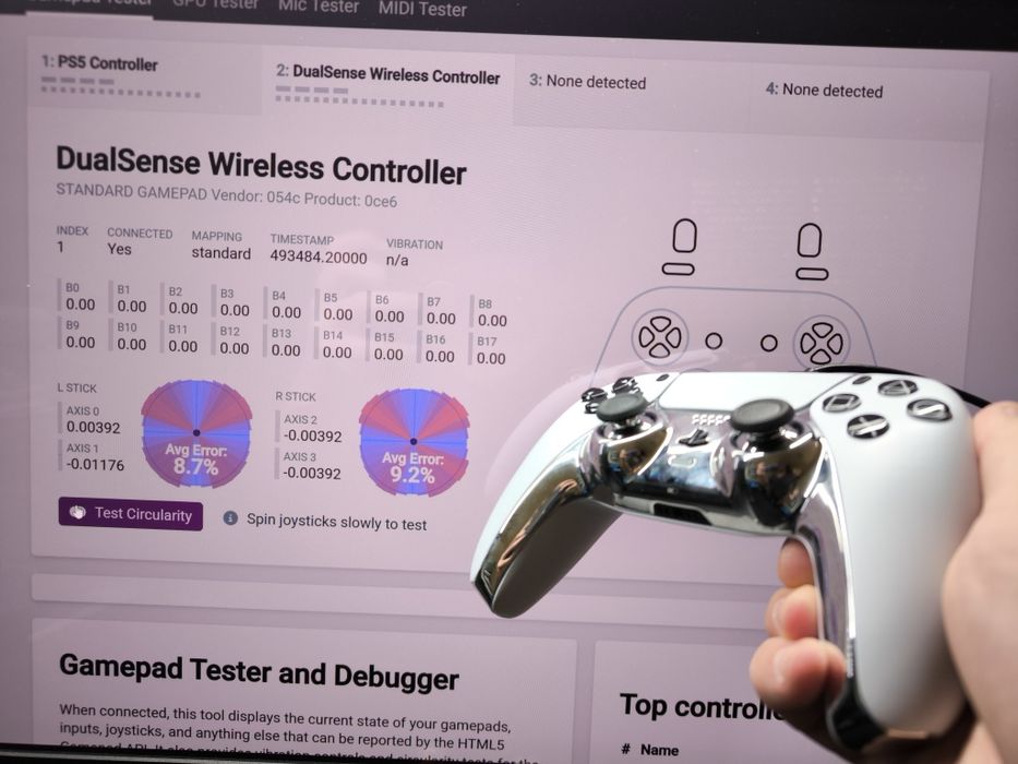 Dualsense with TMR Ginfull joysticks with some marks64551529253633121