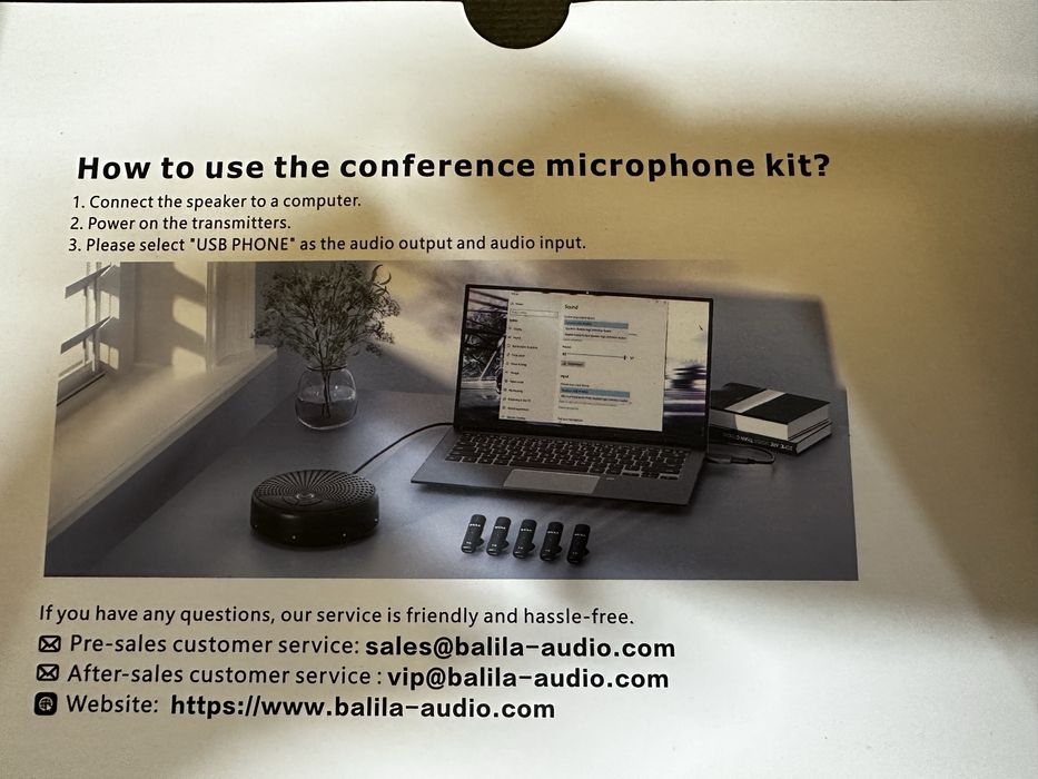 Портативний конференц-мікрофон BALILA з 10 мікрофонами