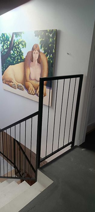 Barierka stalowa, wewnętrzna, balustrada schodowa