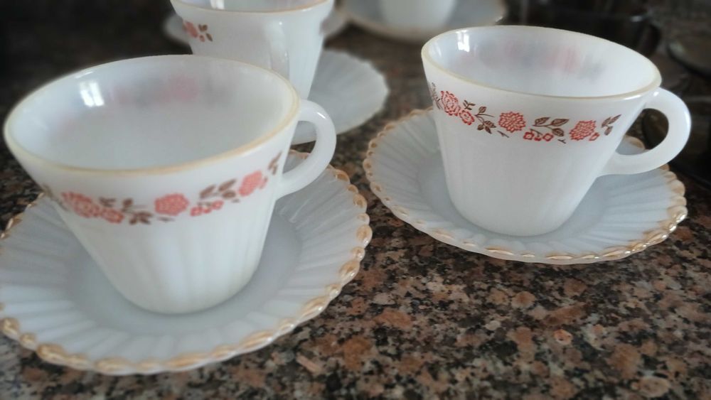 Chávenas de chá e de café