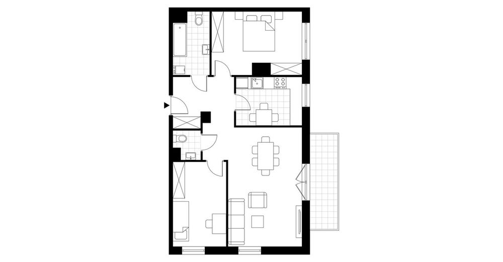 3-pokojowe mieszkanie 70 m² + balkon Bezpośrednio - Widok 4