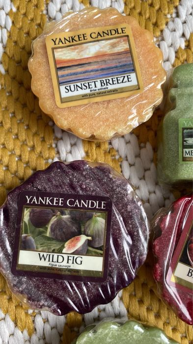 Yankee Candle woski wild fig/sunset breeze/berry trifle/meadow showers