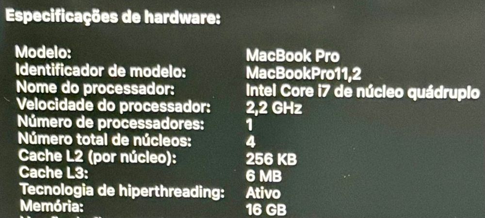 MacBook Pro (Retina) 15,4 meados de 2014