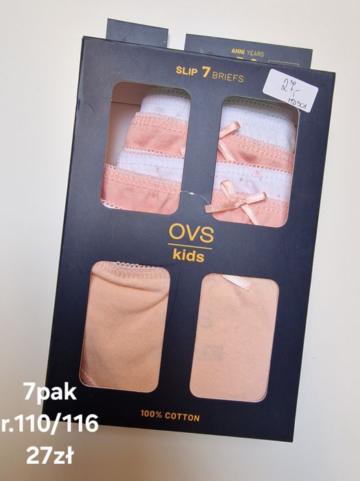 7pak majtki dla dziewczynki rozmiar 110/116