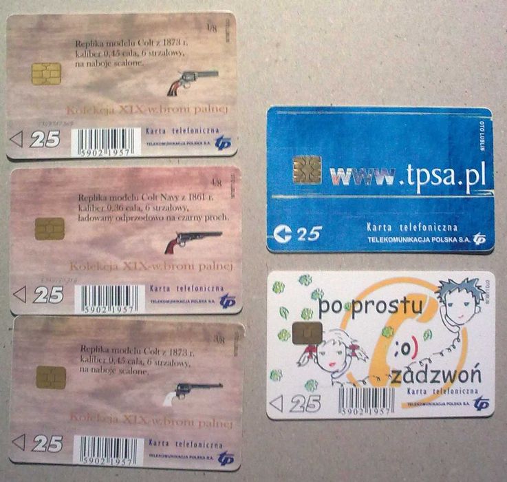 zestaw kart telefonicznych 26szt.