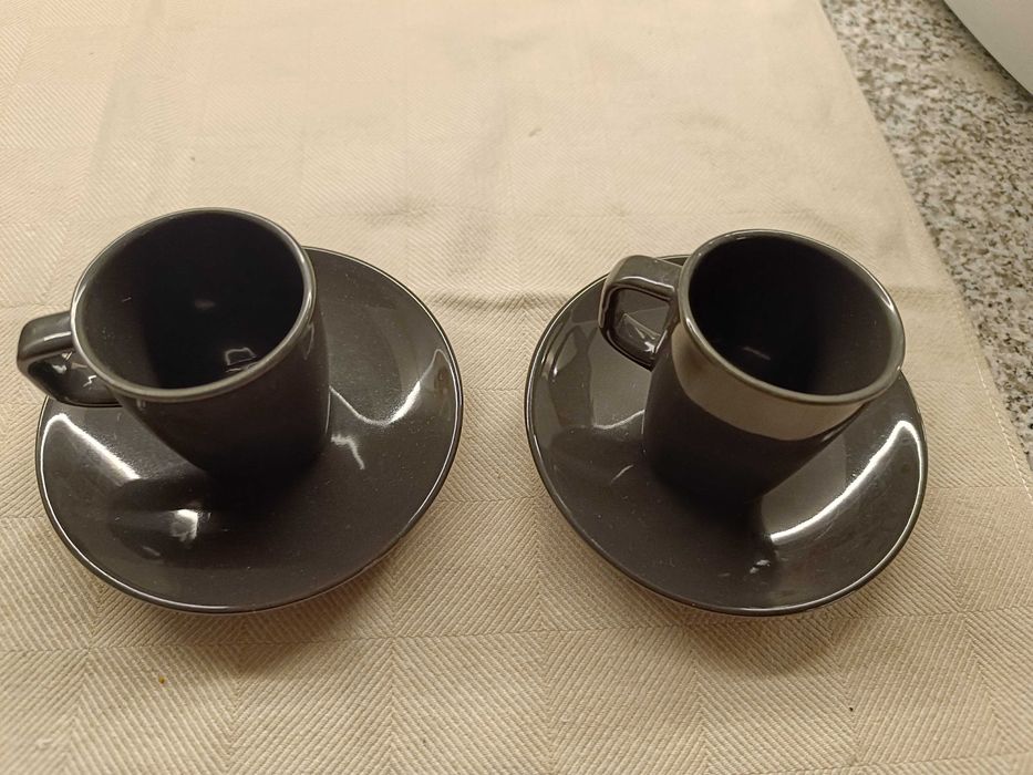 2 chávenas cinza de café IKEA