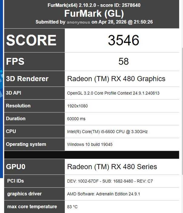 Karta graficzna Sapphire Radeon RX 480 RS 4GB