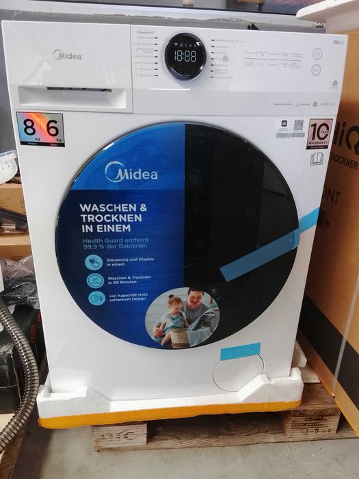 Máquina de lavar e secar Midea MF200D86WB-14EAS 8/6 kg