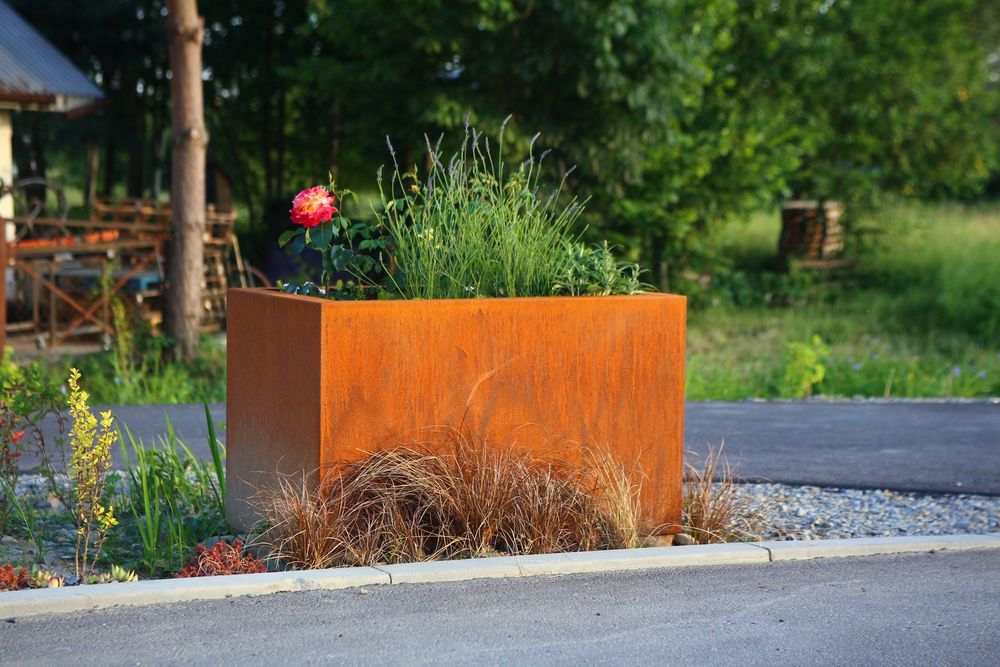 Donica duża corten stal industrialna każdy wymiar