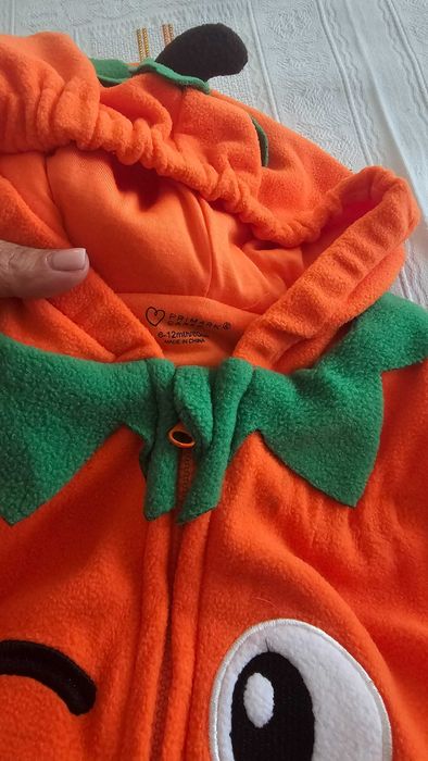 Máscara halloween bebé abóbora 6/12 meses