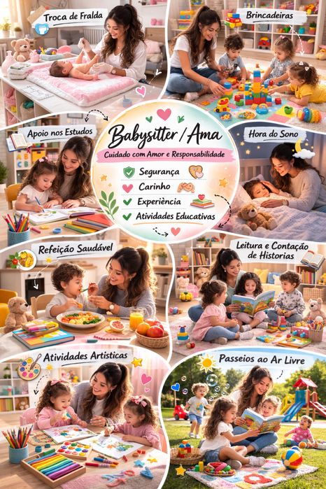Babysitter / Ama Certificada com Experiência