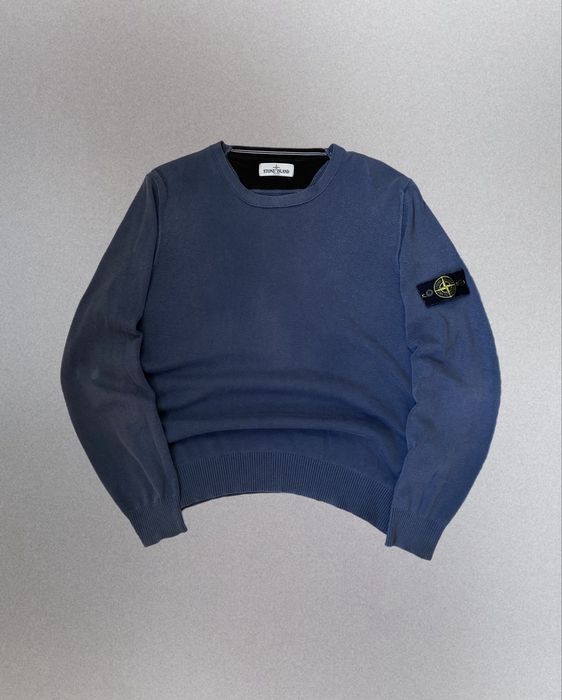 Вінтажна оригінальна кофта Stone Island светр синій ХЛ розмір