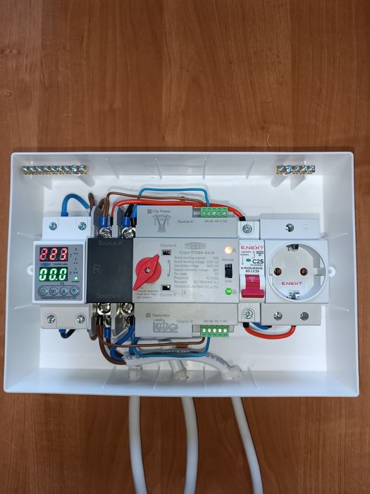 Щит АВР (ДБЖ) готове рішення для підключення інвертора генератора екоф