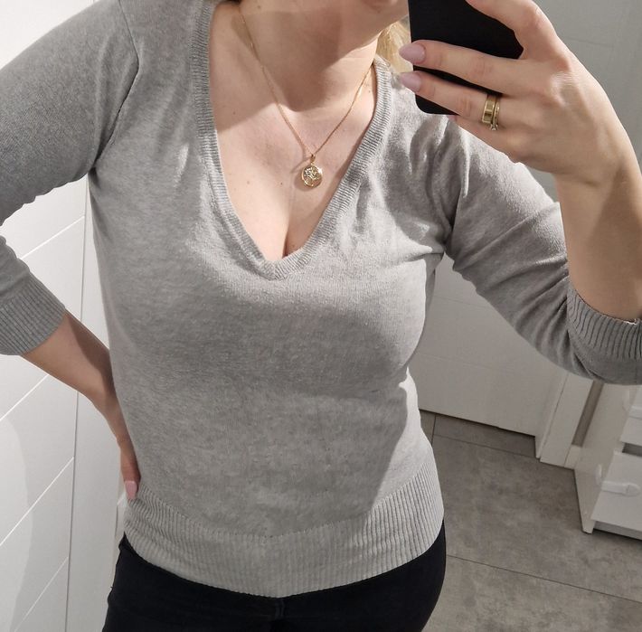 Sweterek szary S