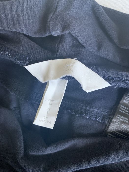 Granatowe  spodnie ciążowe H&M mama rozm. S