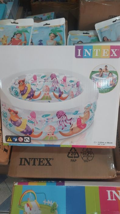 Каркасный бассейн.Детский бассейн с навесом. Бассейн с крышей. Intex.Игровой центр