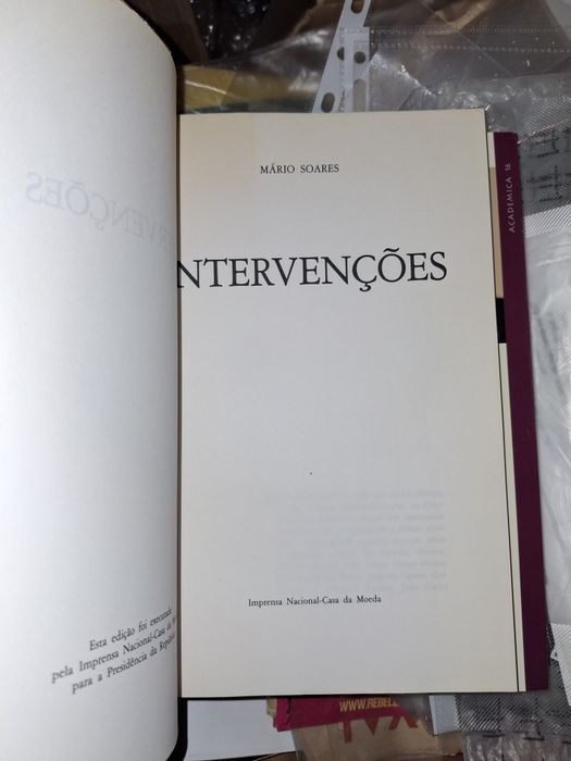 Mário Soares intervenções livro raro