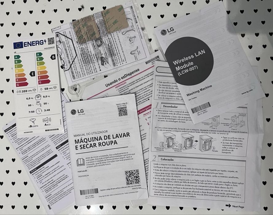 Maquina de Lavar e secar LG ThinQ 9kg