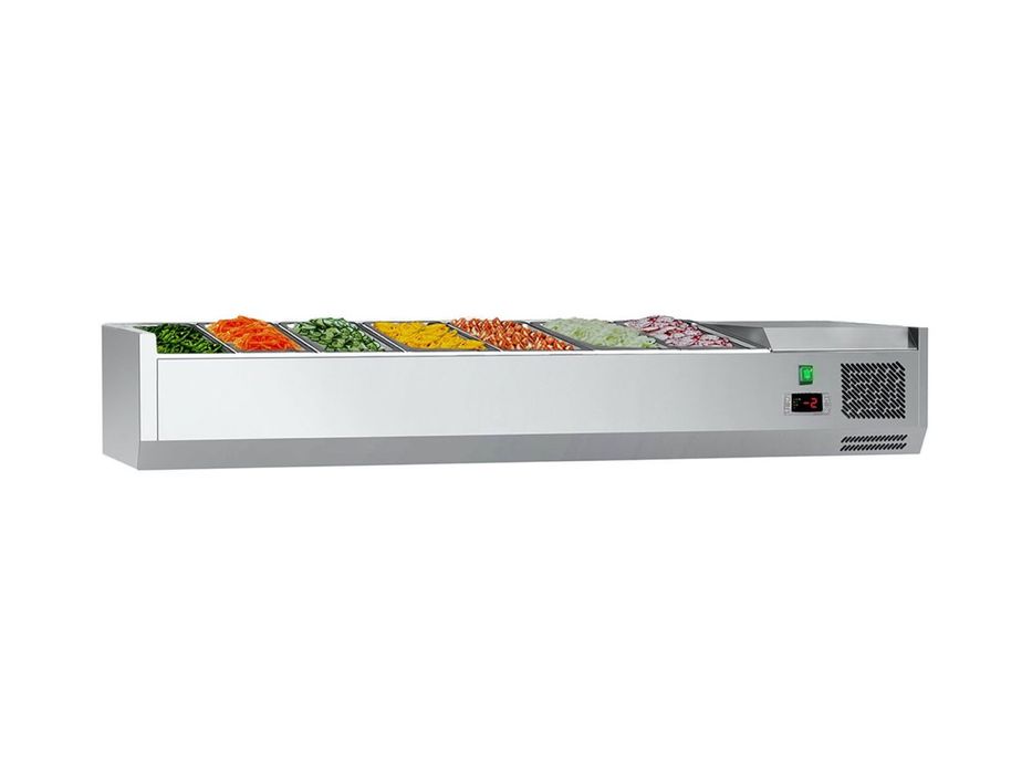 *Vitrine Refrigerada 1,60m para 7x recipientes GN 1/3*