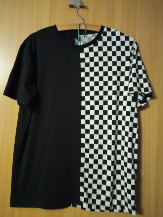 męska polówka szachownica shine