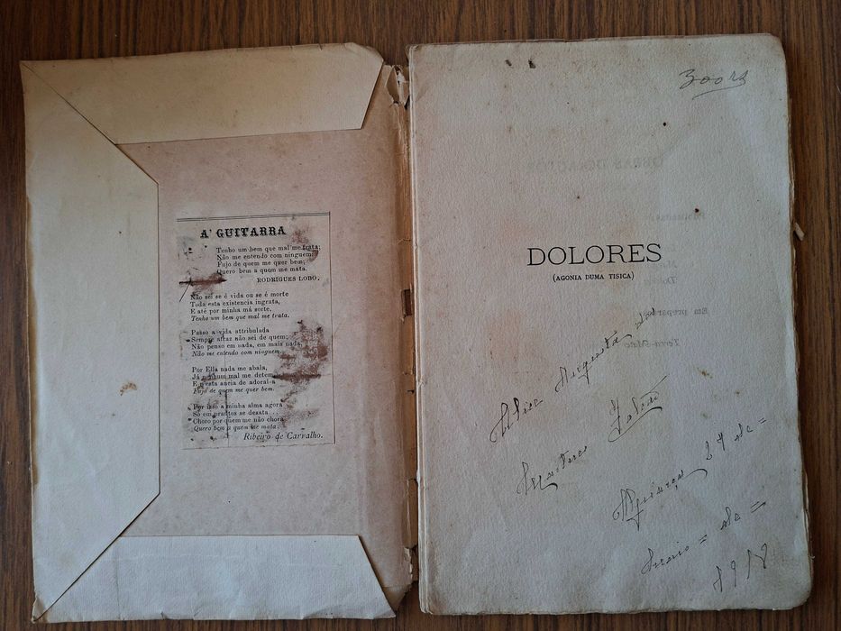 Dolores (Agonia de uma tísica) de Ribeiro de Carvalho - Leiria 1899 - 1ª Edição