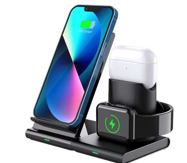 Bezprzewodowa ładowarka indukcyjna 3w1 Hoidokly Q660 Iphone/Airpods