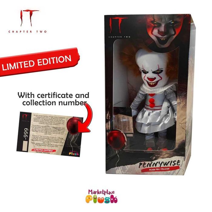Peluche Pennywise IT a coisa 43cm em GiftBox Edição Especial Limitada