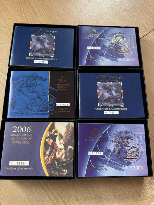 Moedas libras ouro certificadas