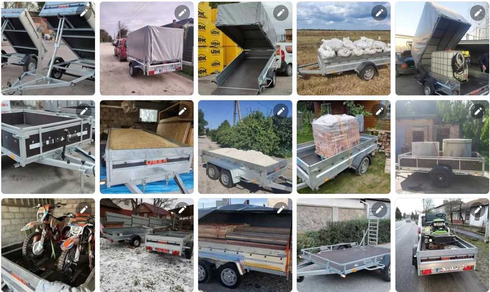 прицепи причіп оцинкований УРСА легкового авто