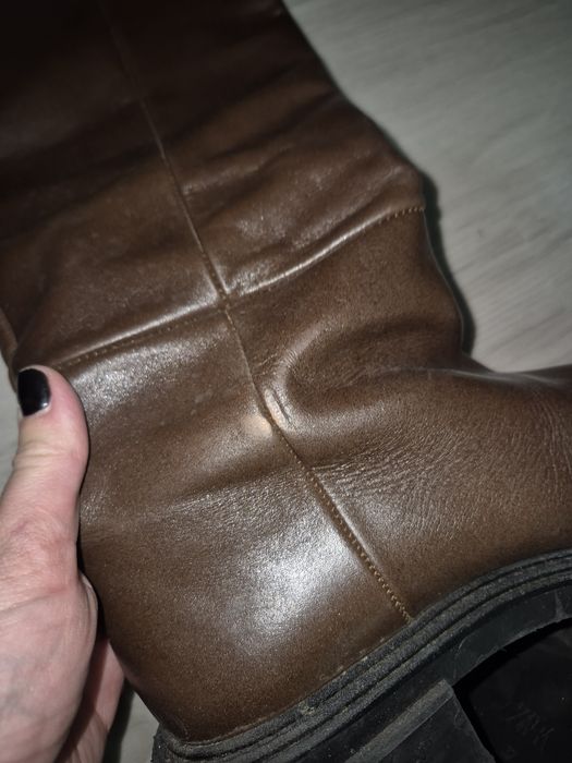 Шкіряні чоботи Zara 37  розміру