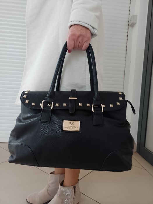 VERSACE/ Bogato zdobiona torebka biznesowa, torba do ręki