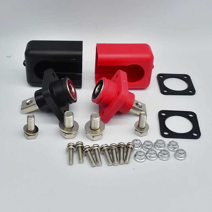 Прохідна клема 200А пара чорна+червона для LiFePO4 батарей в наявності