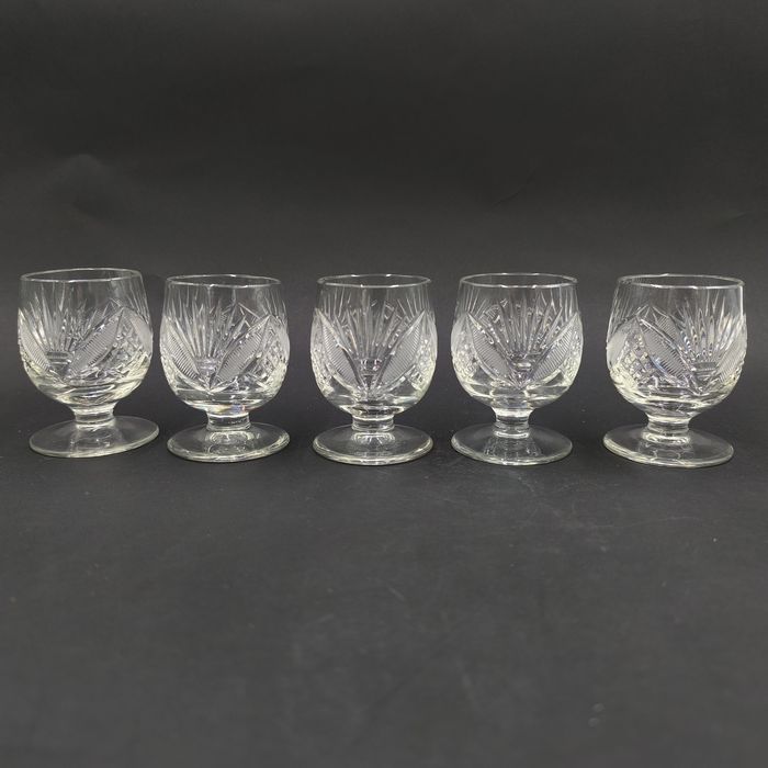 Kieliszki Kryształowe Szklane Vintage Retro