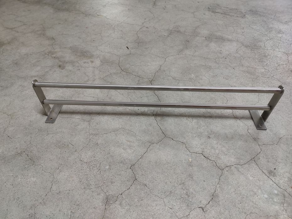 Toalheiro duplo em aço inox