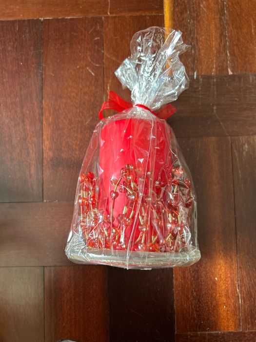 Vela natalícia decorativa (nova e selada)