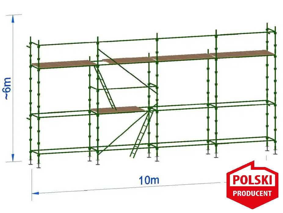 Rusztowanie Zielone Choinkowe 60m2 klinowe