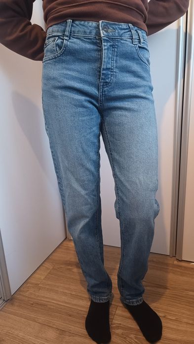 Spodnie jeans  Reserved Denim Collection, rozm 36 wysoki stan prosty nogawki