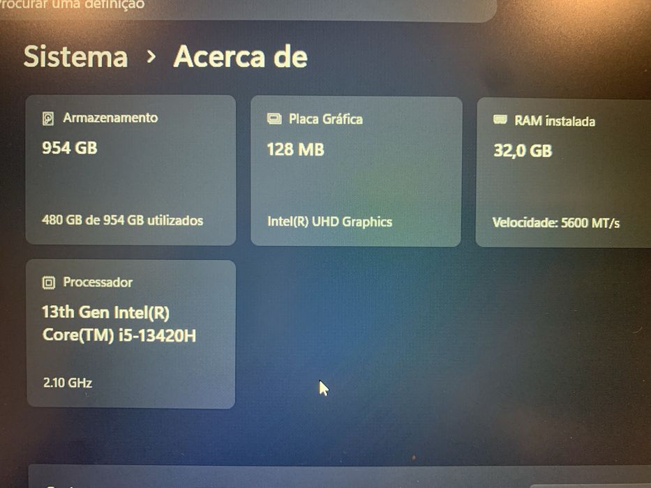 Portatil Lenovo, 1Tb , 32GB, novo