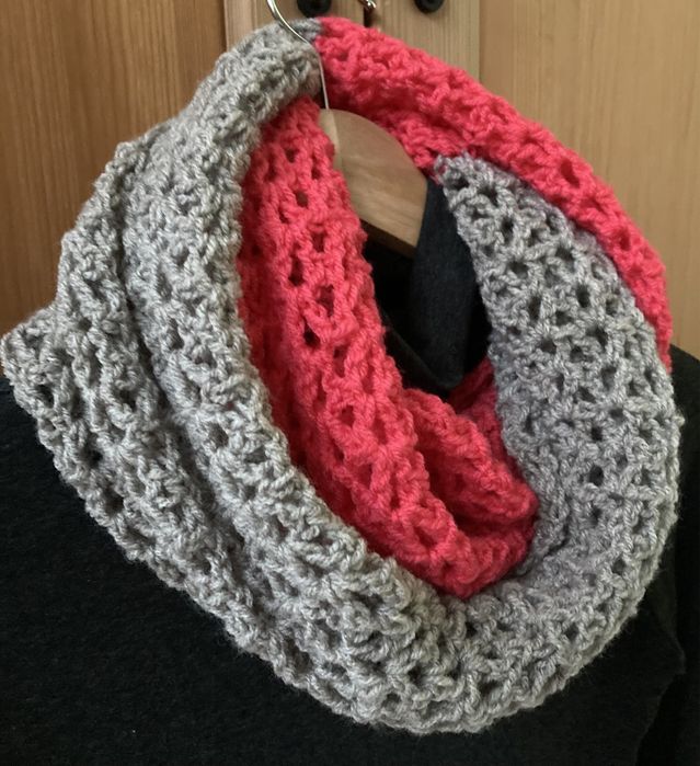 Szal komin otulacz szydełko