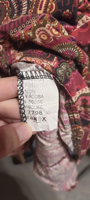 Sukienka tunika wzorzysta orientalne wzory wiskoza L
