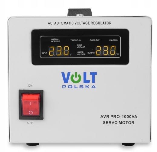 Стабілізатор напруги Volt Polska AVR PRO 1000 ВА СЕРВО 3% 1000 Вт