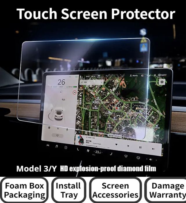 Защитное стекло tesla model 3 model y