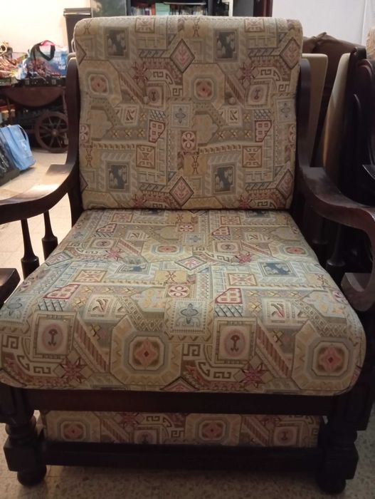 2 poltronas sofás madeira