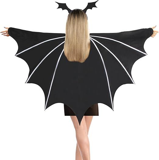 Strój nietoperza z peleryną i maską One Size