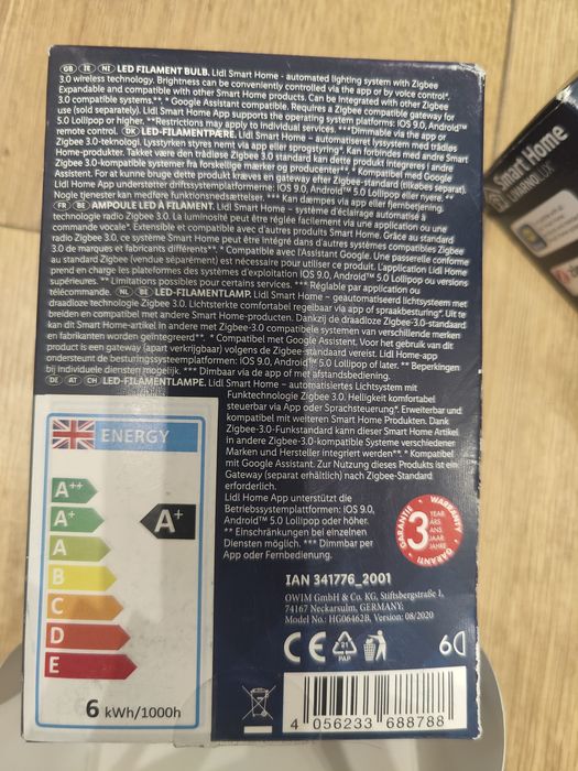 Żarówka smart retro E27