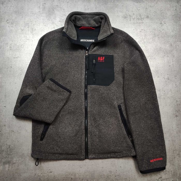 MĘSKA Bluza Thermal PREMIUM Polar Ocieplana Haft Abercrombie Kieszonka