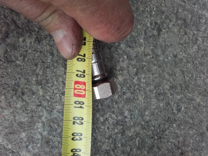 Wężyk elastyczny GZ3/8" x GW3/8" 80 cm.