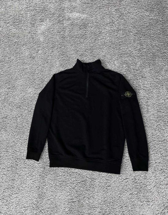 Зіп Світшот Stone Island | Кофта Стон Айленд | Чорний Худі Стонік