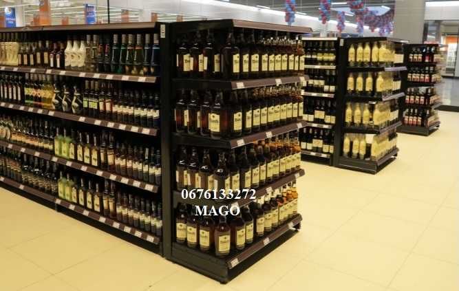 Стеллажи для магазина продуктов, стеллаж под алкоголь, овощной стеллаж